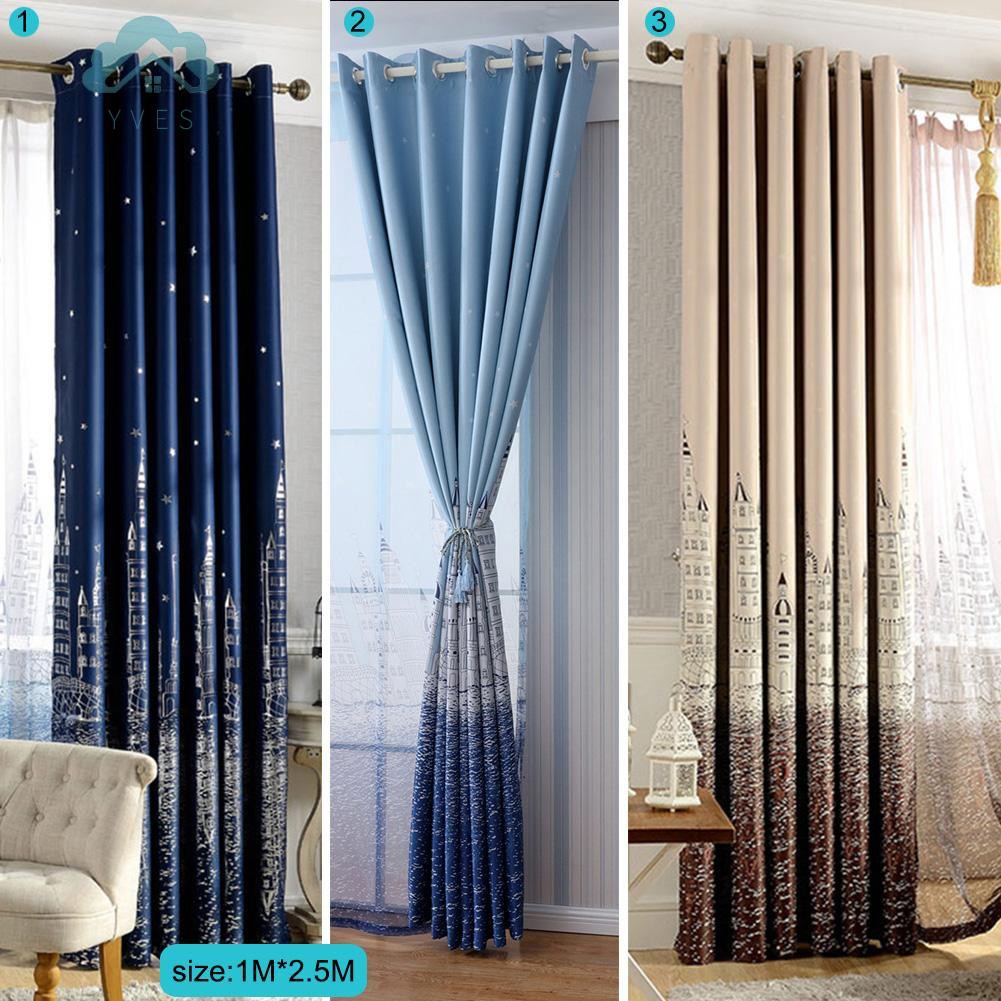 Yves Castle Blackout Curtain Window Shading Screen Cloth Child Bedroom Fun Cute Curtain