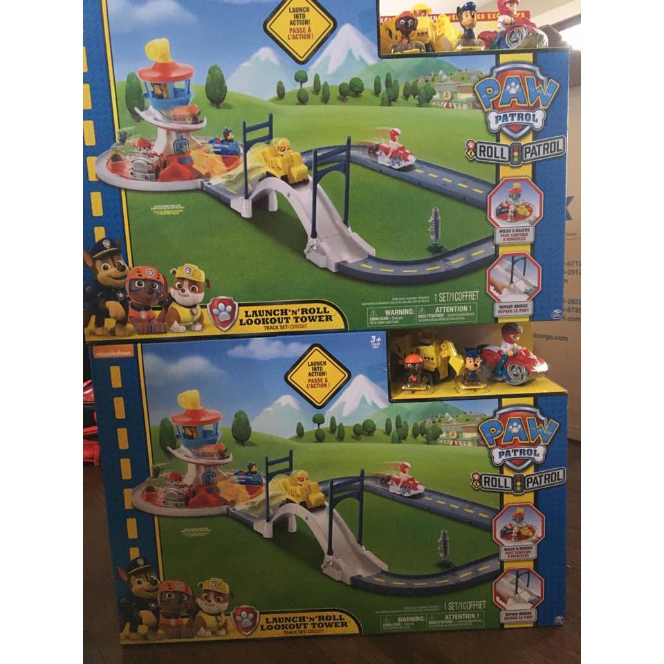 paw patrol launch n roll lookout tower track set
