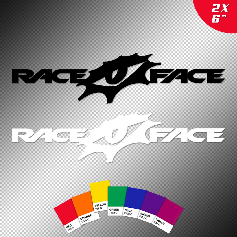 Stickers | (2) Raceface Race Face Logo | Weather Proof Die-cut decals ...