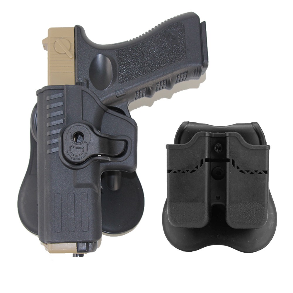 Left Hand Tactical Gun Holster for Glock 17 19 23 32 IMI Defense