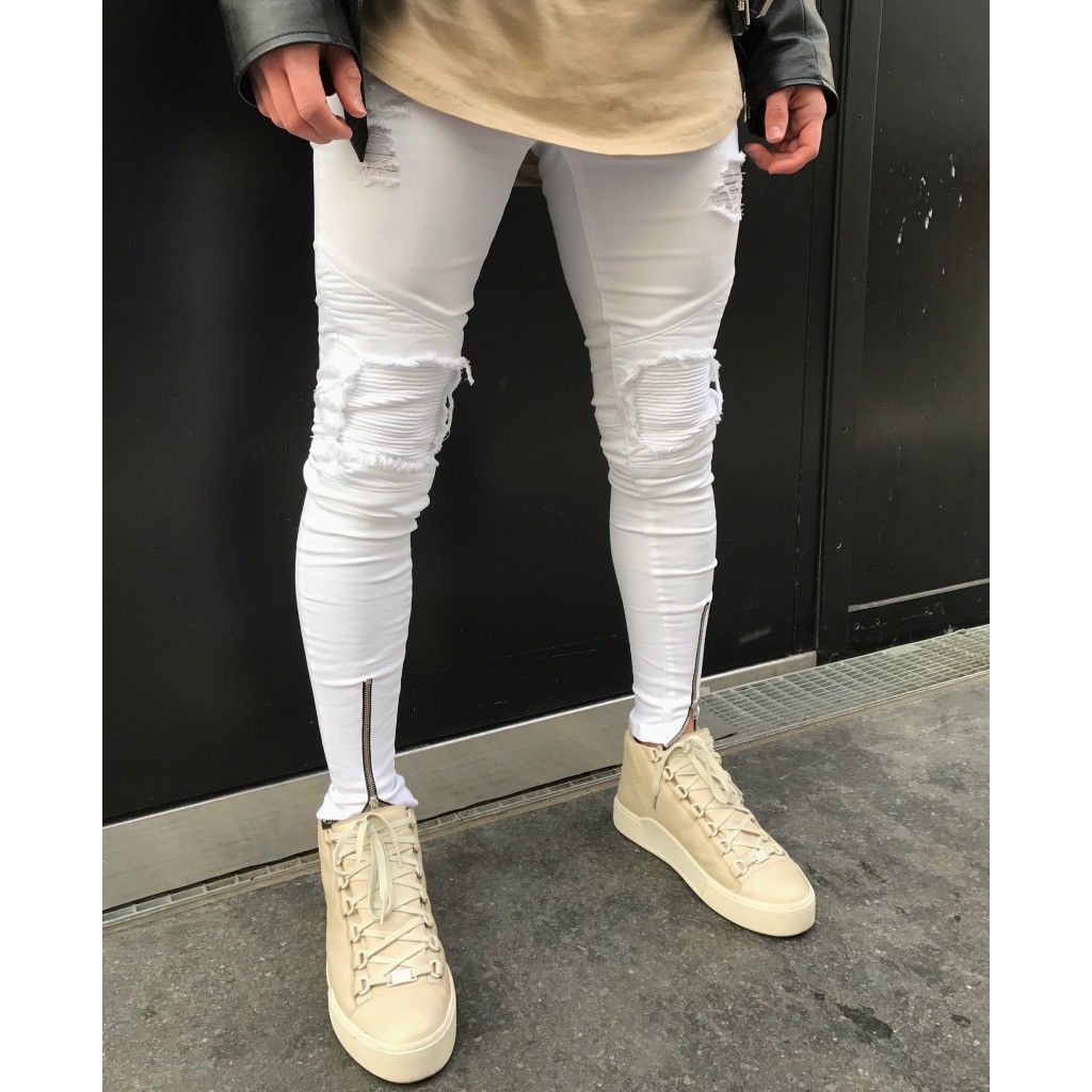 stylish scratch jeans