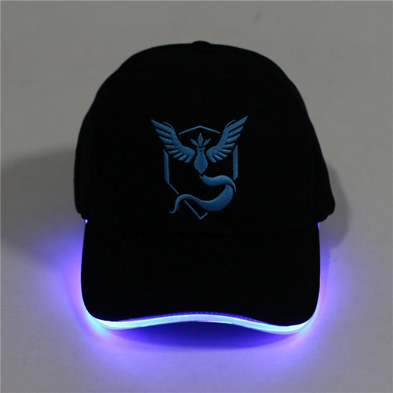 Chic LED Light Pokemon Go Cap Hat Team Valor Team