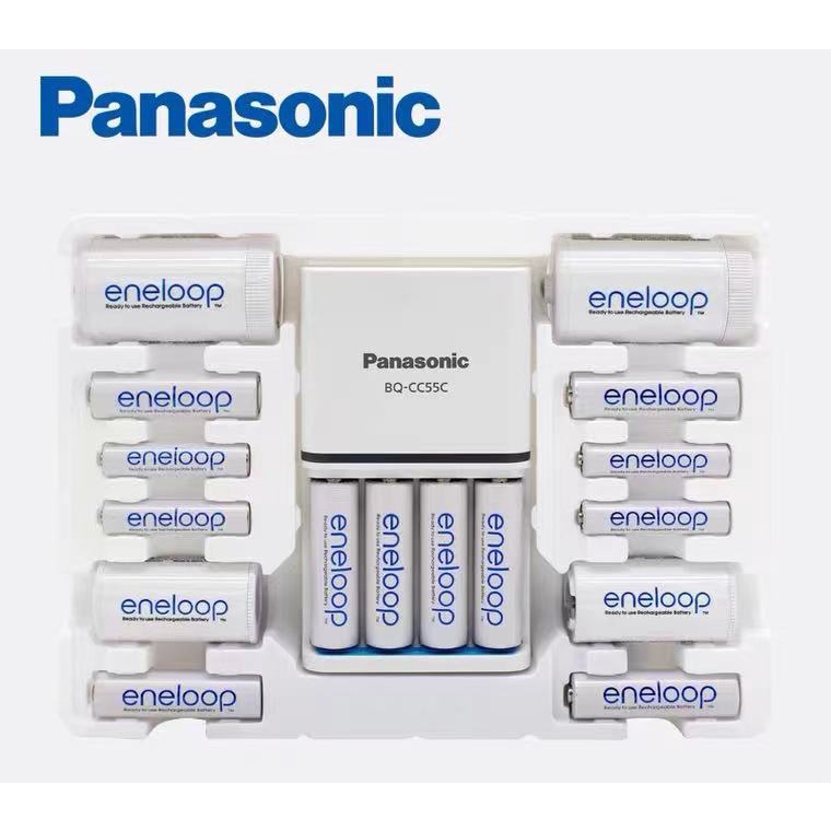 Panasonic Eneloop AA AAA battery fast smart charger Size C D battery