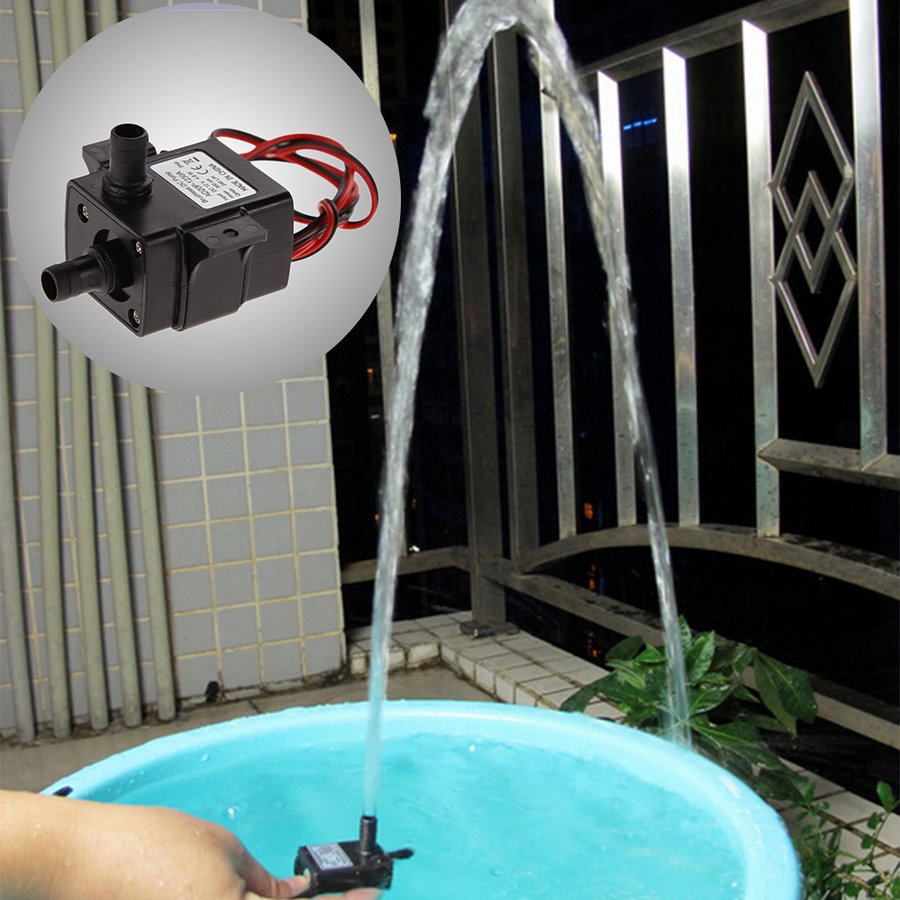 【Best price】genuine 12V DC universal ultra quiet mini brushless submersible water pump 240L/H Black