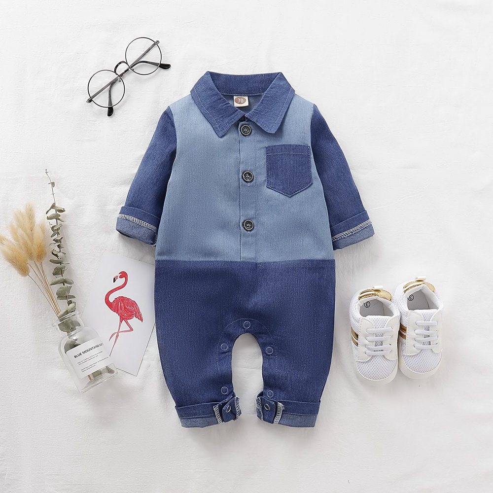 baby boy denim romper