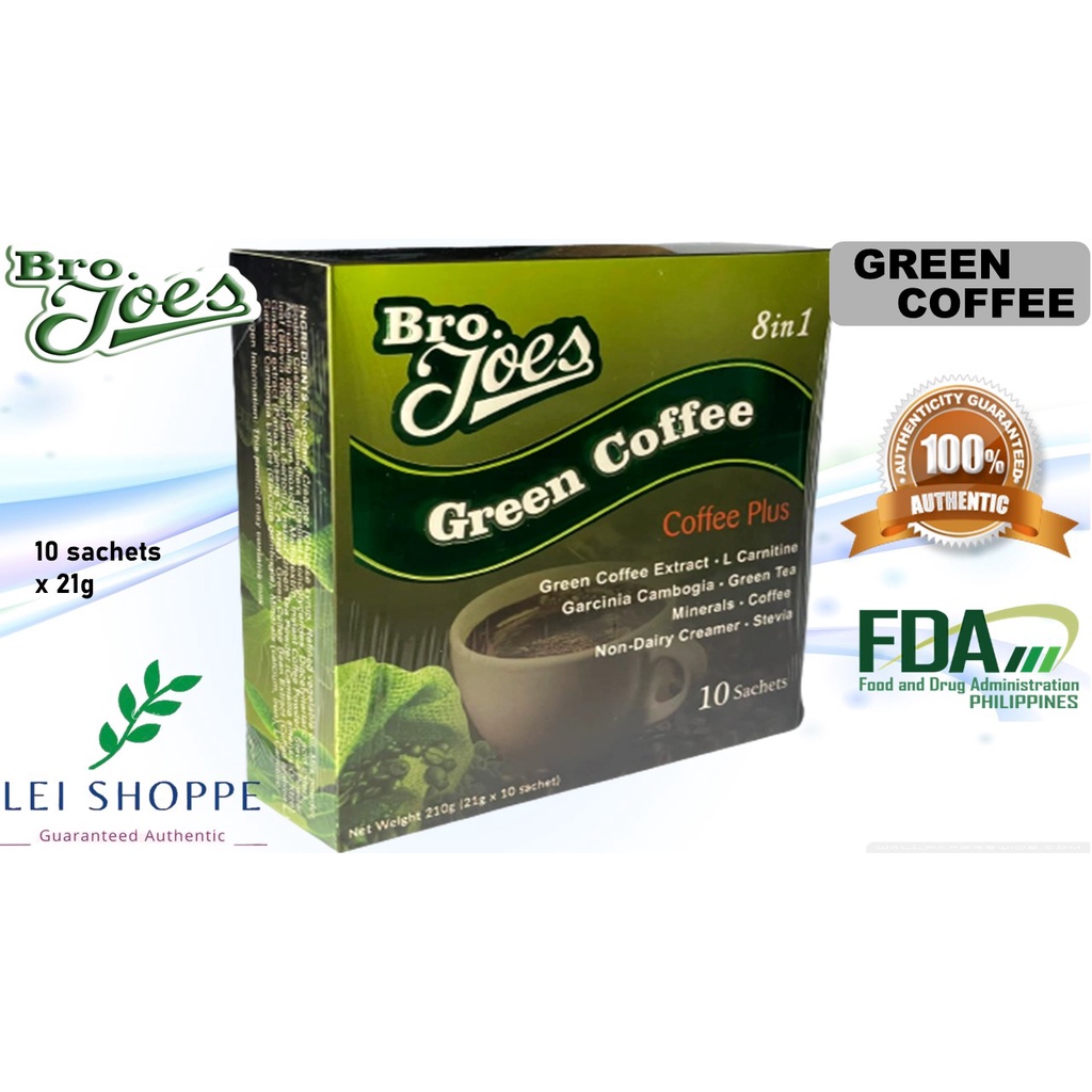 GREEN COFFEE Plus [Bro. Joe's 8 in 1] 10 Sachets x 21g/ SLIMMING COFFEE Shopee Philippines
