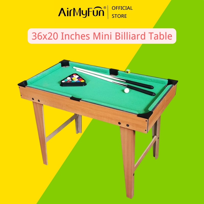 36x20 Inches Mini Billiard Table For Kids Wooden Tabletop Pool Table