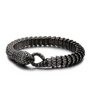 Creative Design Bracelet For Men Fashion Bangle Black Dragon Snake Bone Chain Jewelry Gift #1