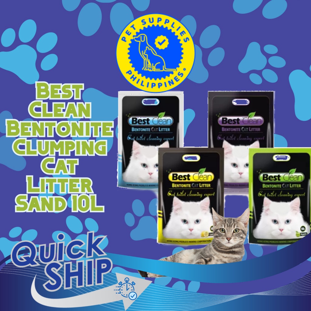 Best Clean Bentonite Clumping Cat Litter Sand 10L | Shopee Philippines