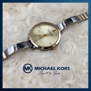Michael Kors Mk Bangle Fashionable Women's Watch with Leather Box