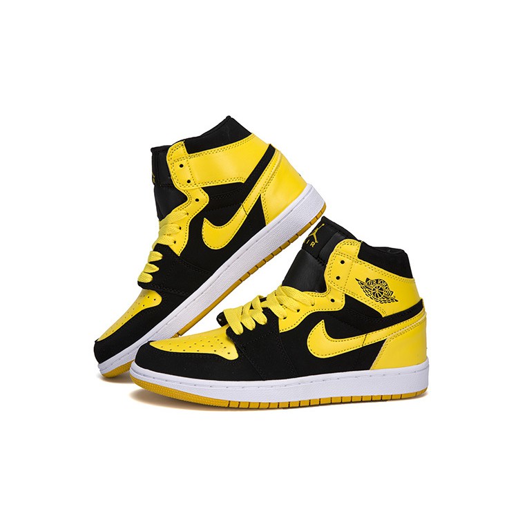air jordan 1 black and yellow