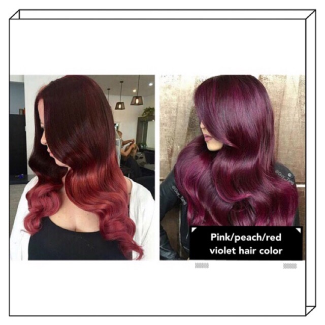 Red Violet Rose Gold Pink Hair Color Set Shopee Philippines