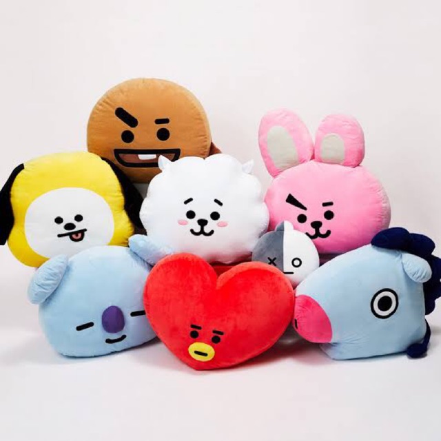 BT21 PILLOWS BTS RJ VAN SHOOKY KOYA MANG CHIMMY COOKY TATA Shopee