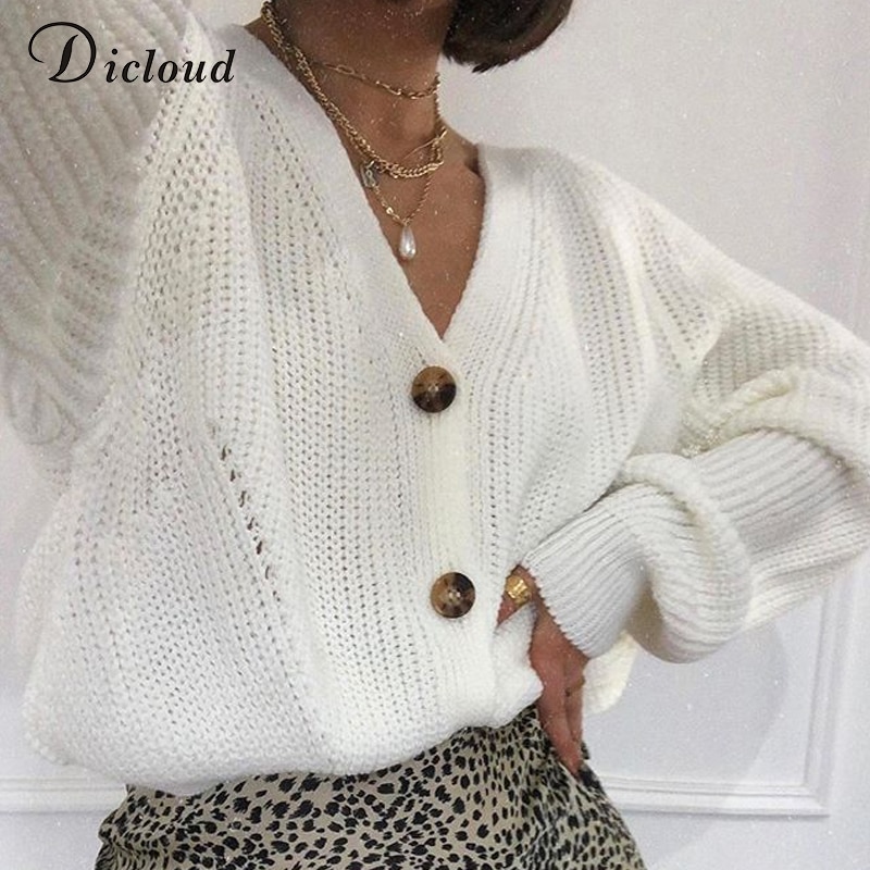 white cardigan oversized