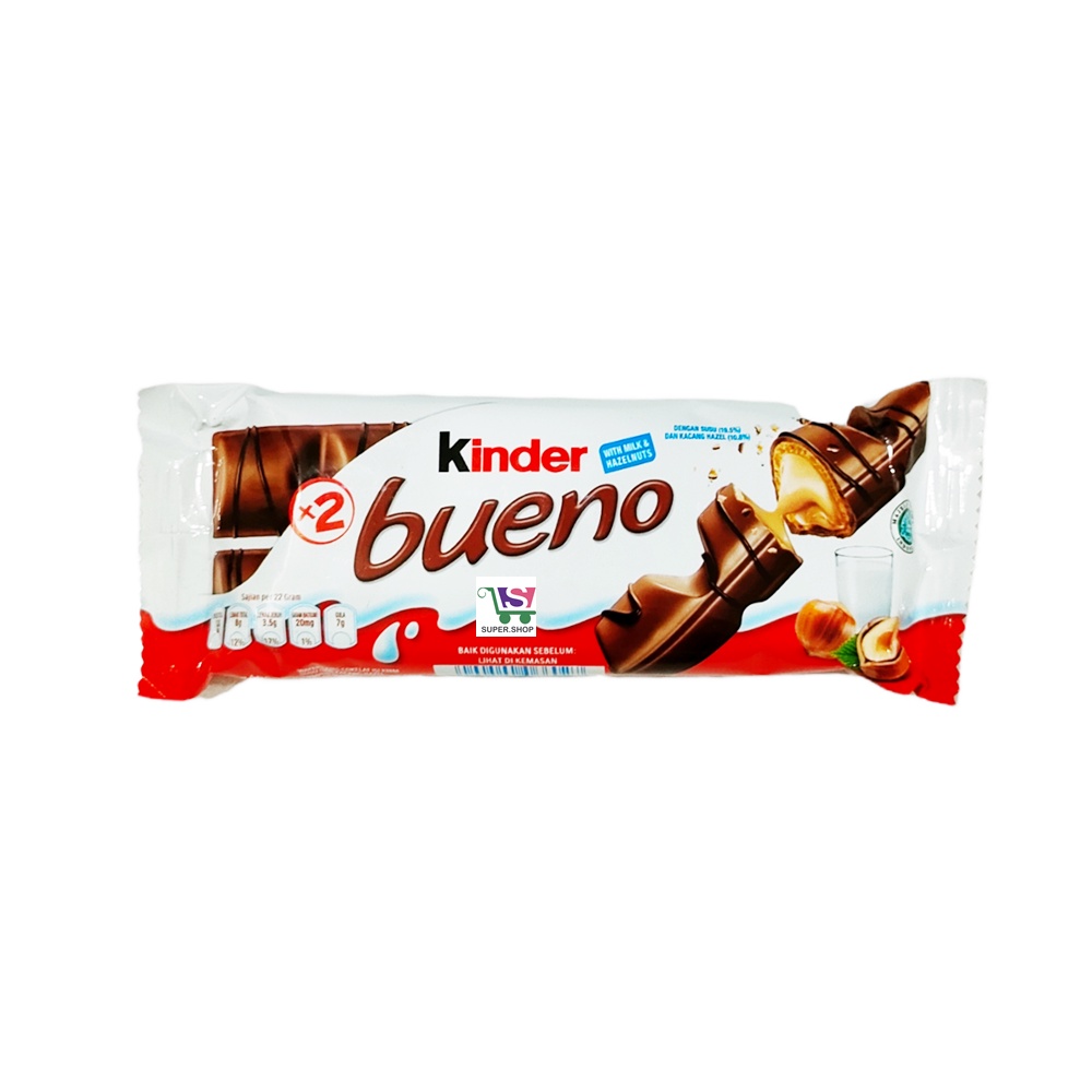 Kinder Bueno Chocolate Crispy Creamy Chocolate Bar Hazelnut 43 Grams ...