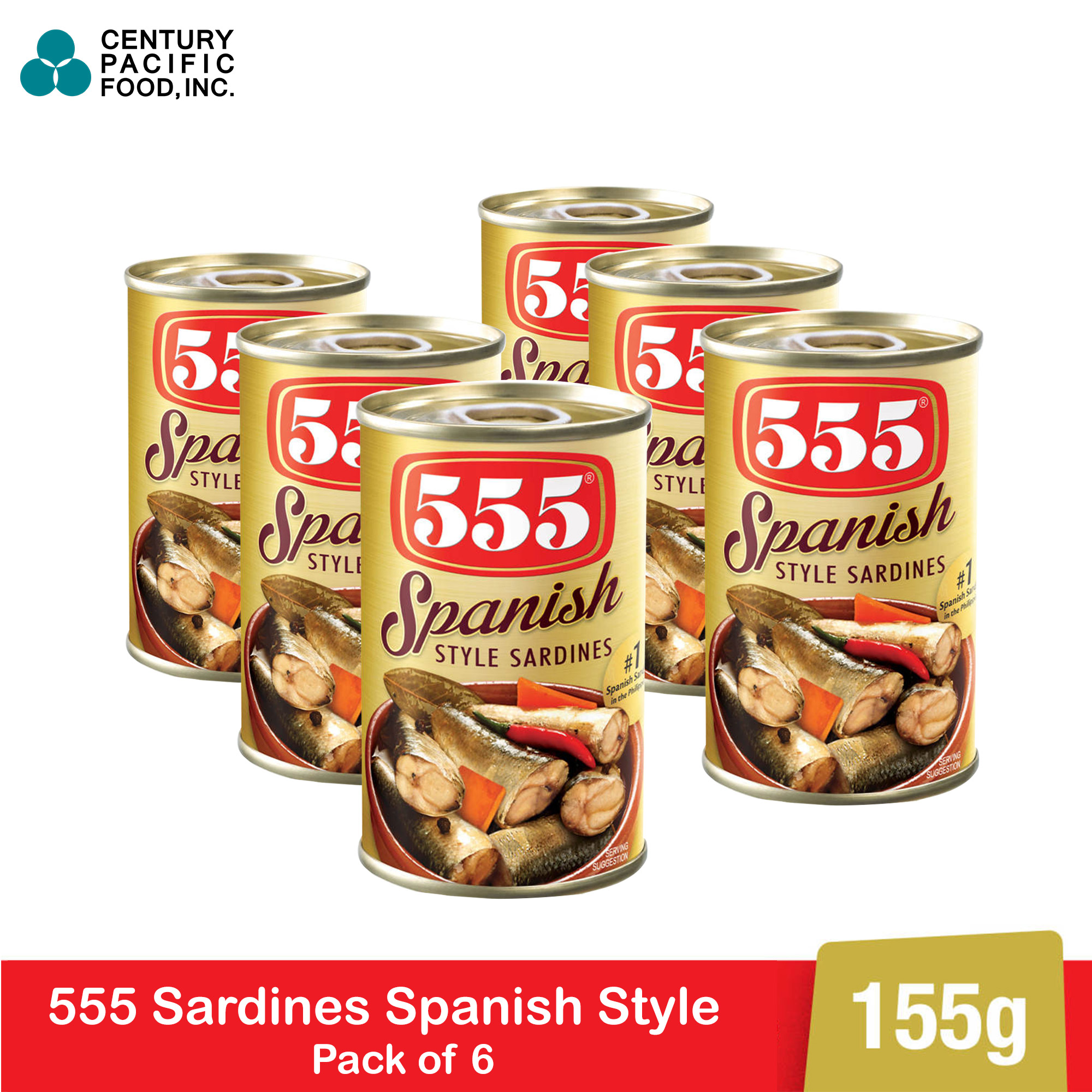 555 Sardines Spanish Style 155g Pack of 6 Shopee Philippines
