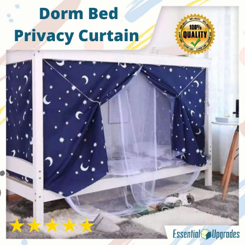 Printed Dormitory Bunk Bed Curtain Dormitory Blackout Curtain Single Bed Tent Curtain Cloth Shading Canopy Spread Curtain Anti-dust Mosquito Net Student Sleep Privacy Protection Net Bunk Bed Screen 