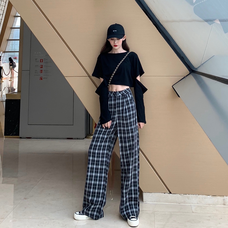 wide plaid pants