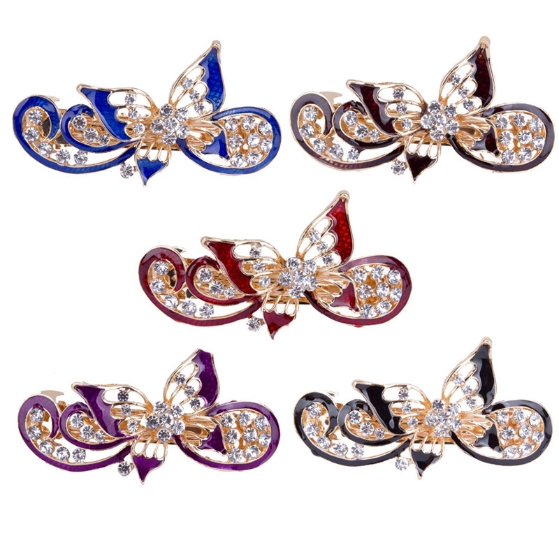 diamond butterfly hair clip