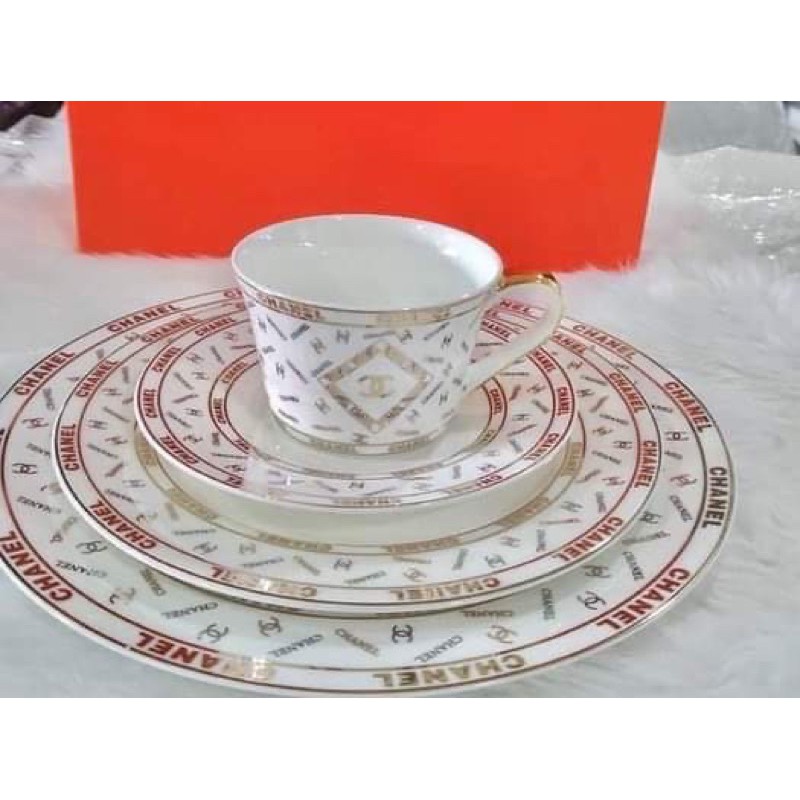 Chanel Porcelain Dinnerware Set With Box | Shopee Philippines