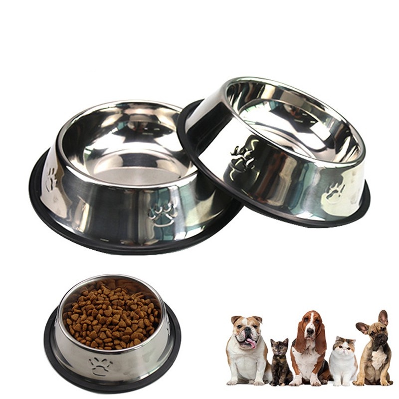 Pet dog cat Plain stainless Steel bowl/water bowl Shopee Philippines