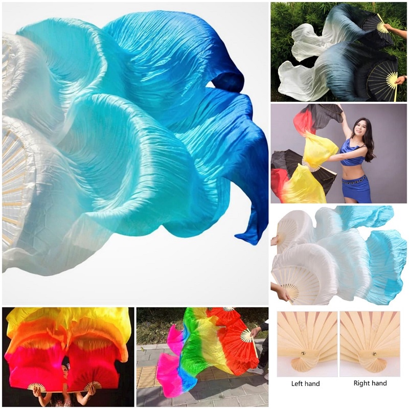 Chinese Style Long Bamboo Hand Held Dance Fan Church Tambourine Dance