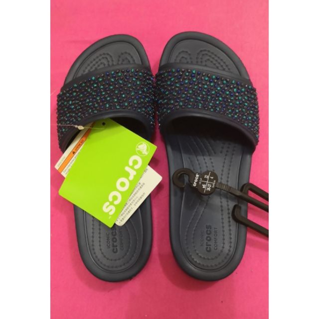 crocs sloane embellished slide