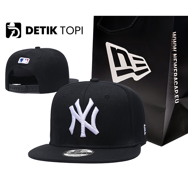 Mega SHOPEE 7.7 Snapback Cap NY MLB Black WHite Black WHite Premium Branded IMPORT