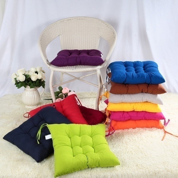 1PCS Square Office Chair Pads Soft Chair Cushion Pads Chair Cushions With Ties Indoor