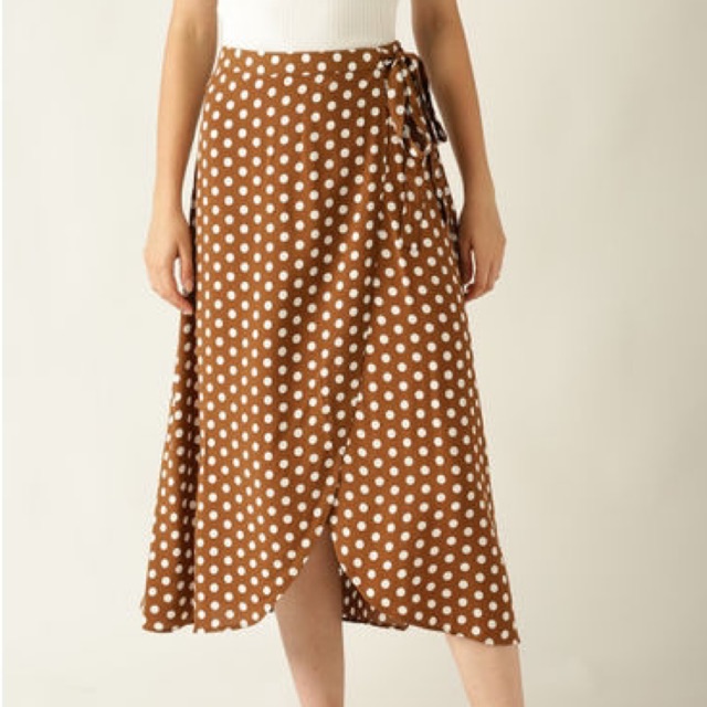 polka wrap skirt