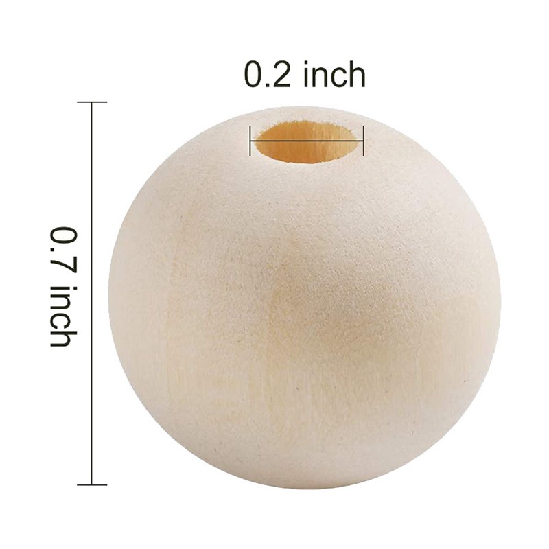 500Pcs 20mm Unfinished Wood Beads for Craft Making and DIY Crafts,Suitable for Home and Holiday Decor,DIY Jewelry Making
