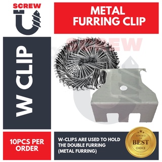 10pcs Metal Furring Clip | W-Clip | Wclip for metal furring wall clip #1