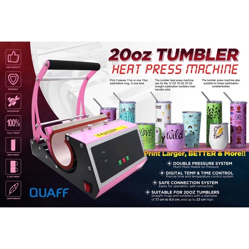 QUAFF Mug Press 20oz Tumbler Heat Press Machine | Shopee Philippines