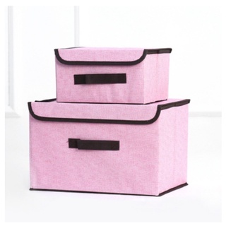 2 in 1 Clothing box large capacity Plain Color Foldable Storage Box Organizer With Cover set #8