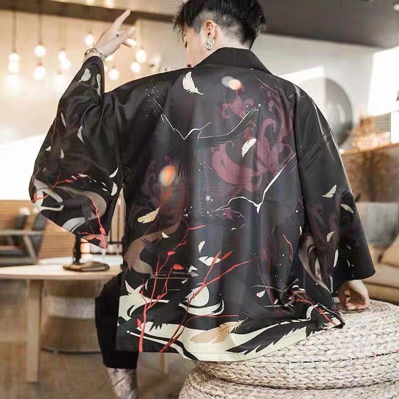kimono cardigan shopee