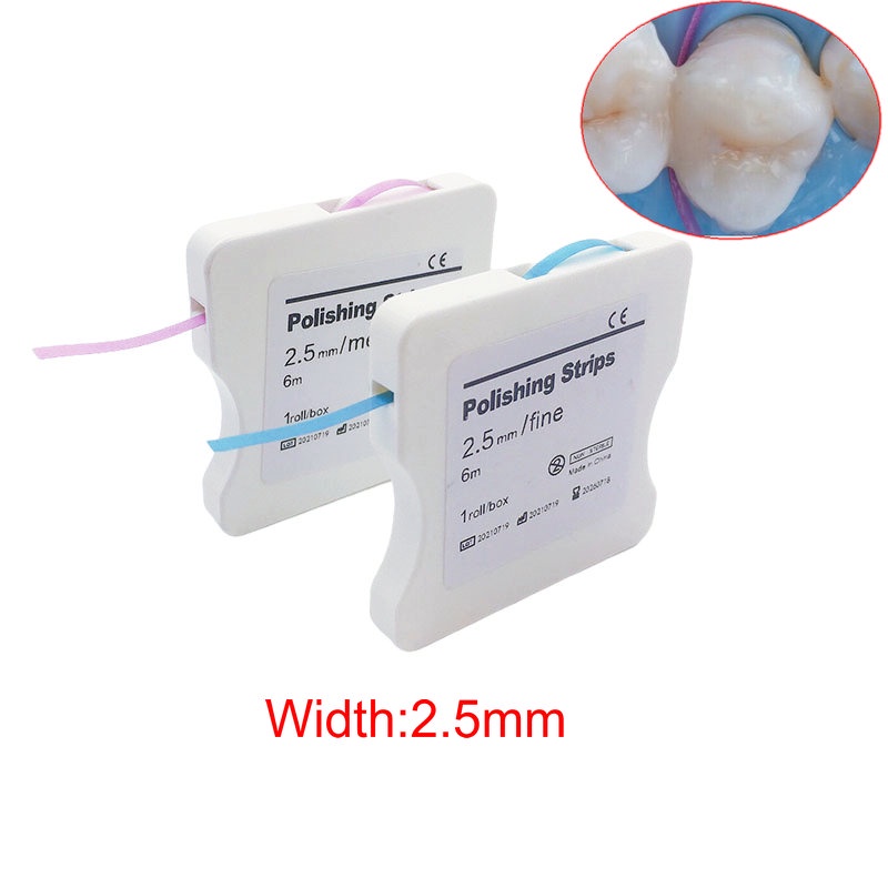 Dental Polishing Strips Resin Tooth Interdental Sanding Grinding Width 2.5mm Teeth Whitening