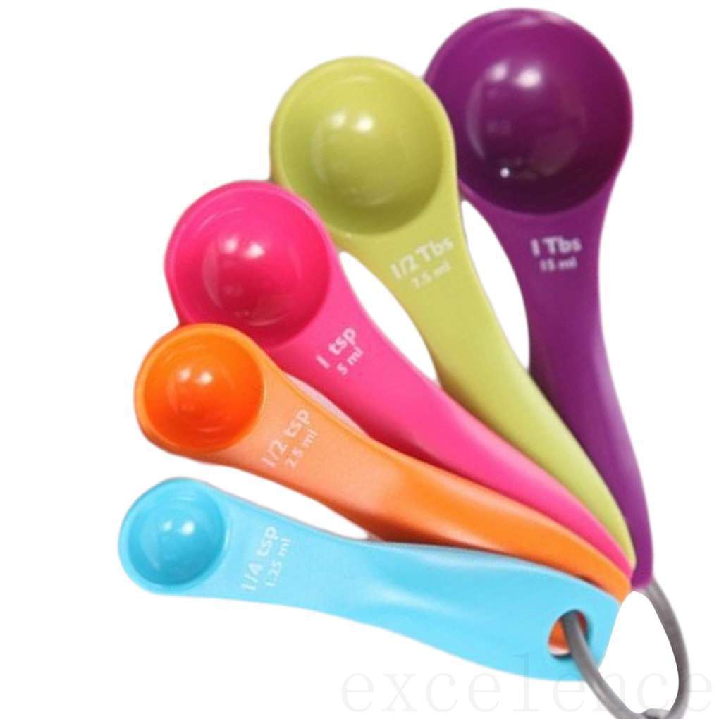 5piece Set Plastic Measuring Spoons Contains Teaspoons Tablespoons