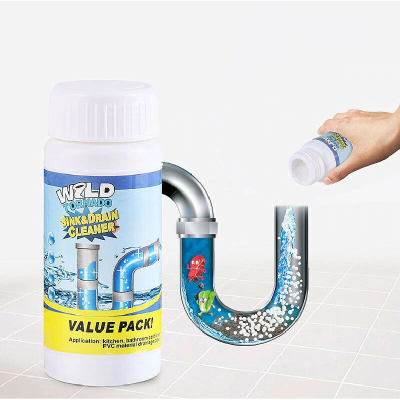 Wild Tornado Powerful Sink and Drain Cleaner for Kitchen Toilet Pipe
