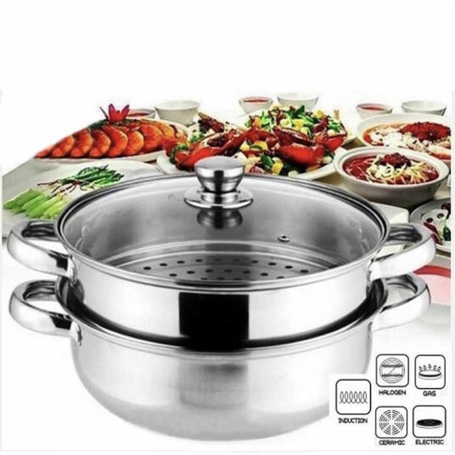 2 Layer Stainless steel Multi-function Soup Steamed Pot With 28cm COD ...