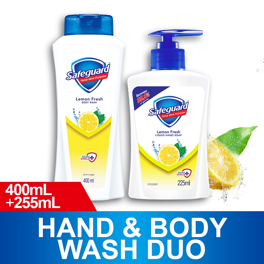 Safeguard Lemon Fresh Body Wash 400ml Lemon Fresh Liquid Hand Soap