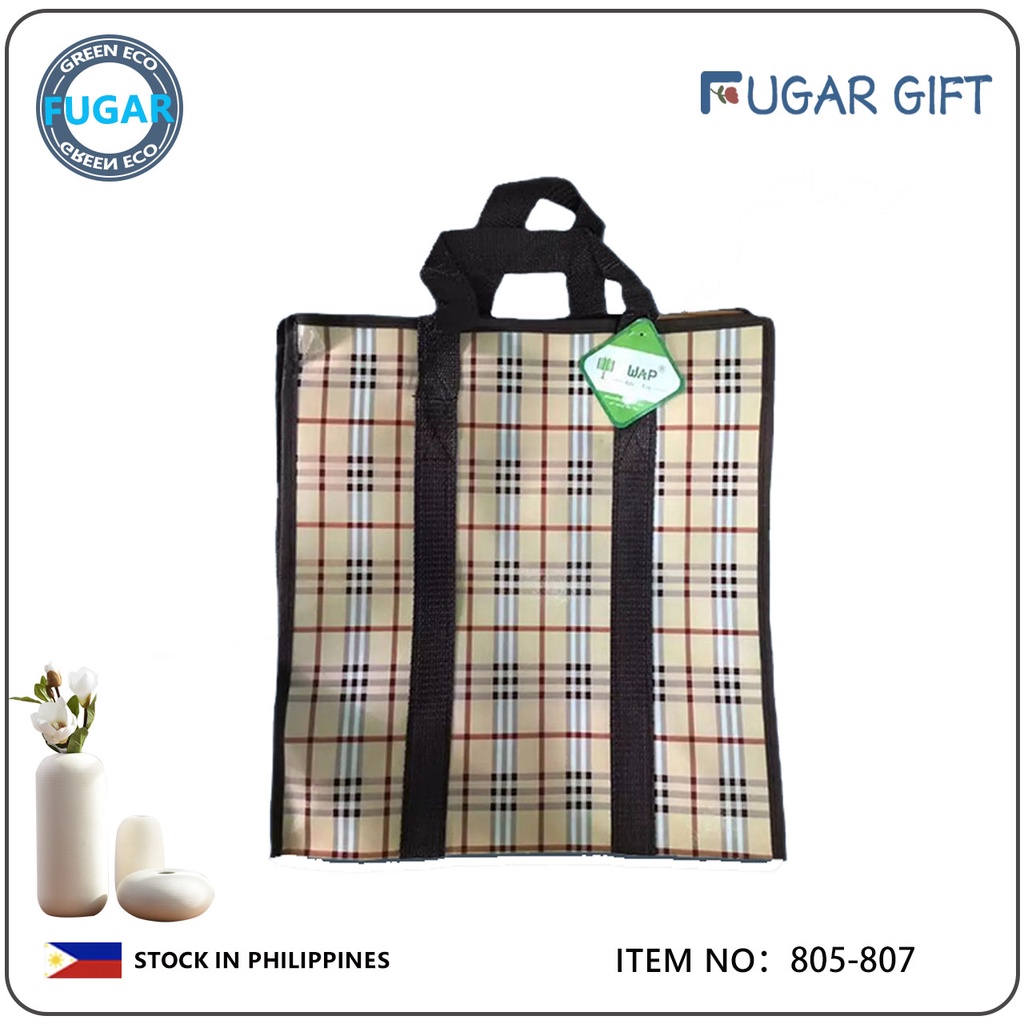 Sako Bag Rubberize Zipper Bag Eco Bag NonWoven Moving Bag Travelling