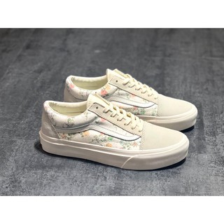 vans old skool cream floral