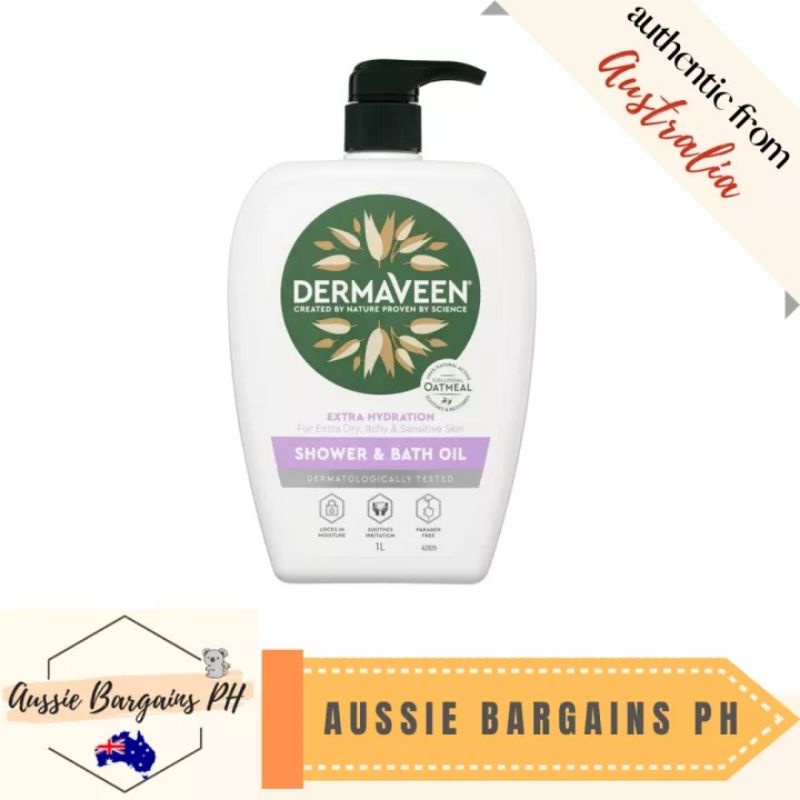 DermaVeen Extra Hydration Shower and Bath Oil 1 Liter Shopee Philippines