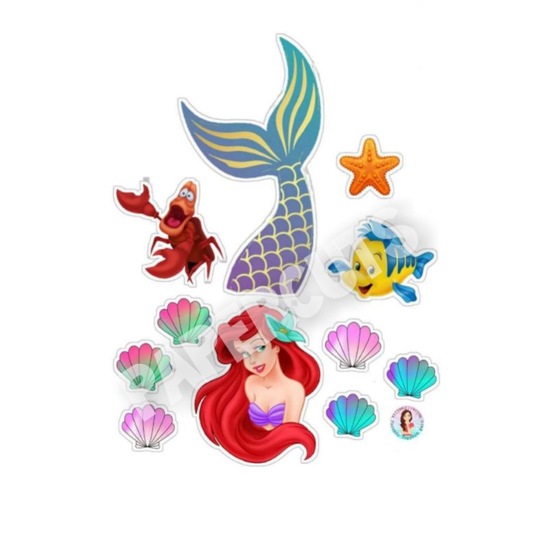 Little Mermaid Ariel Cupcake Toppers Cake Toppers Pri vrogue.co
