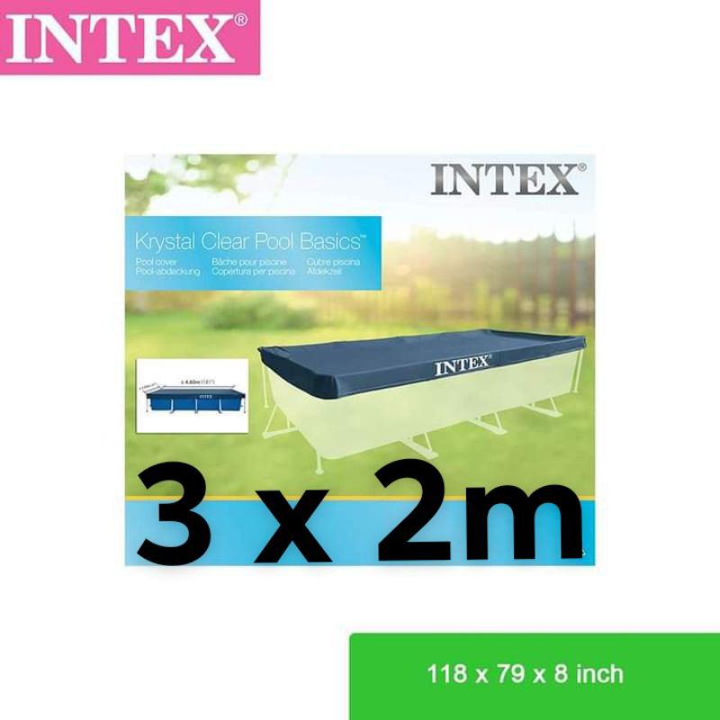 INTEX 3.0M X 2.0M POOL COVER AUTHENTIC 28038 Original COD Shopee