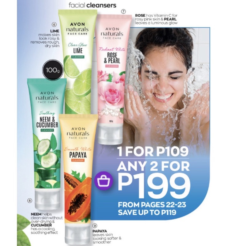 Avon Naturals Face Care Facial Cleanser 100g Shopee Philippines