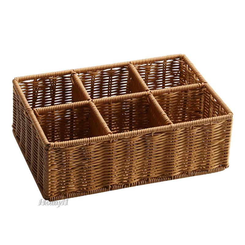 Desktop Compartment Basket 6 Grid Makeup, Baby Clothes, Toilet Organization