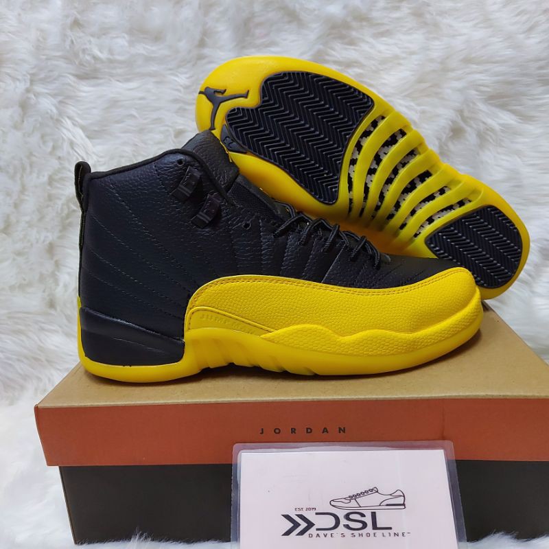black and yellow 12s men