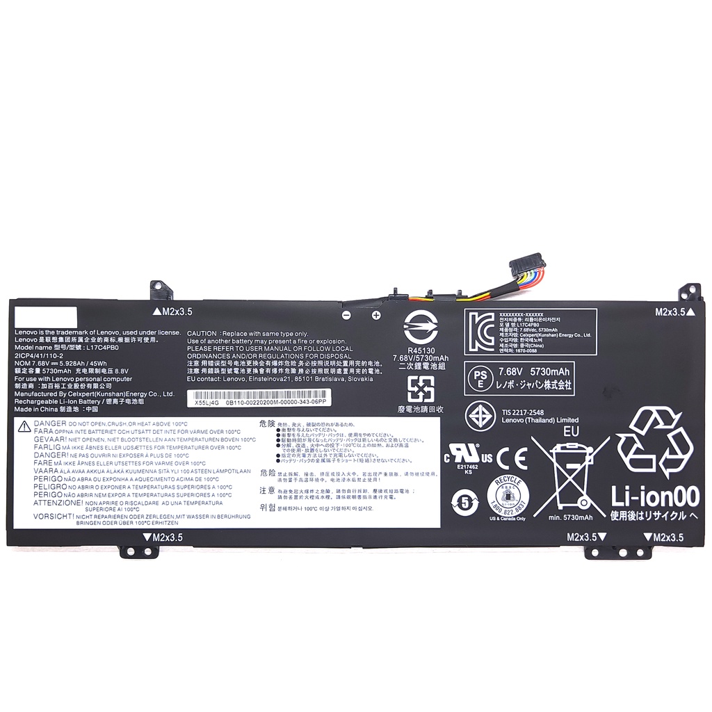 Genuine Original L17C4PB0 L17M4PB0 Laptop Battery For Lenovo Flex 6 ...