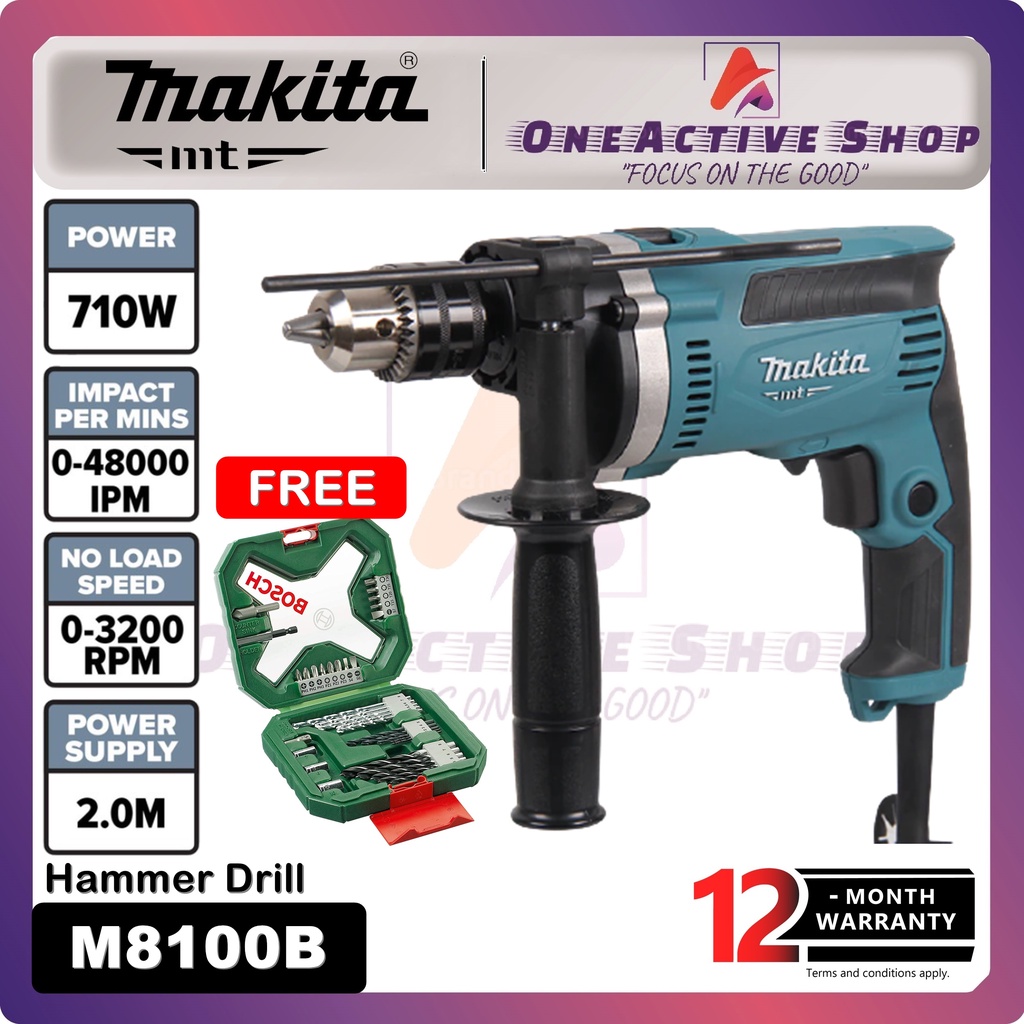 MAKITA Hammer Drill 710W M8100B - 1 Year Warranty ( MAKITA IMPACT DRILL ...